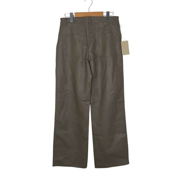 NWT Aritzia Wilfred Free Valerie Shitake Faux Leather Pants Size 6 - Picture 7 of 11